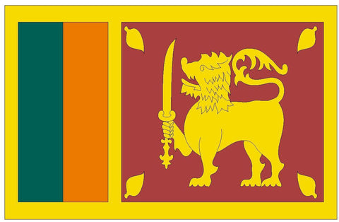 SRI LANKA Vinyl International Flag DECAL Sticker MADE IN THE USA F480 - Winter Park Products