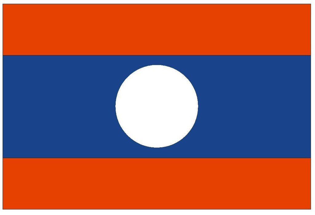 LAOS Vinyl International Flag DECAL Sticker MADE IN THE USA F270 - Winter Park Products