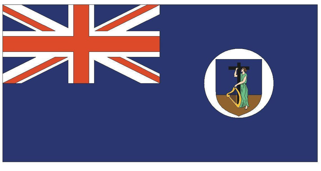 MONTSERRAT Vinyl International Flag DECAL Sticker MADE IN THE USA F319 - Winter Park Products