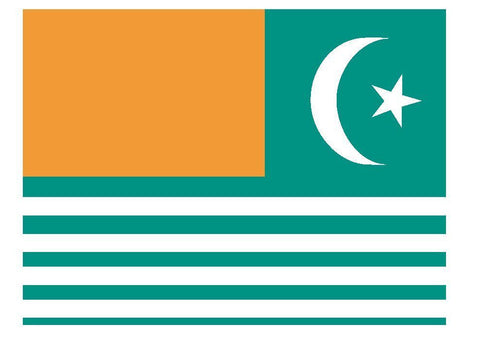 AZAD JAMMU & KASHMIR Flag Vinyl International Flag DECAL Sticker MADE IN USA F42 - Winter Park Products