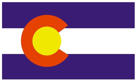 COLORADO Vinyl State Flag DECAL Sticker MADE IN THE USA F102 - Winter Park Products
