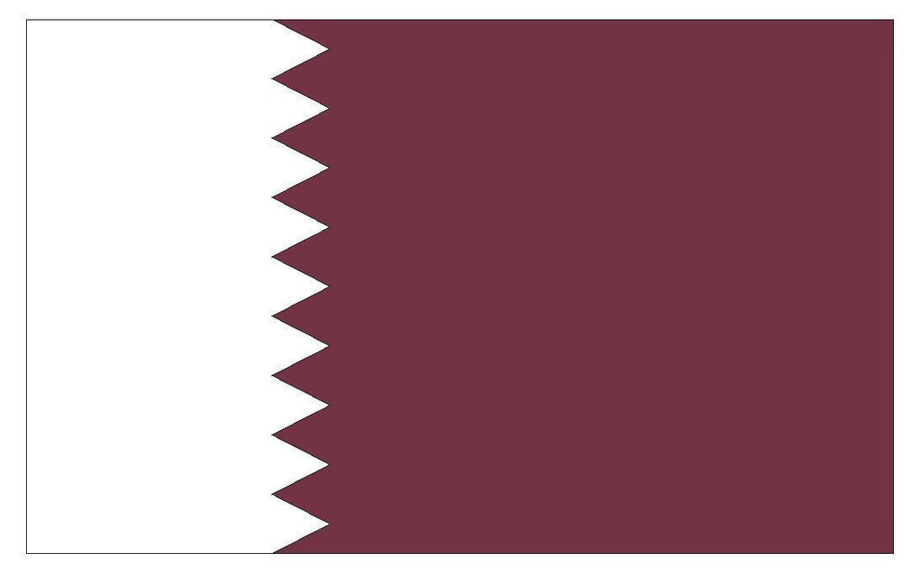 QATAR Vinyl International Flag DECAL Sticker MADE IN THE USA F406 - Winter Park Products