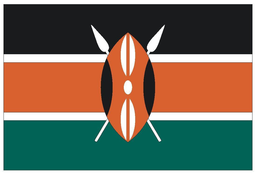 KENYA Vinyl International Flag DECAL Sticker MADE IN THE USA F258 - Winter Park Products