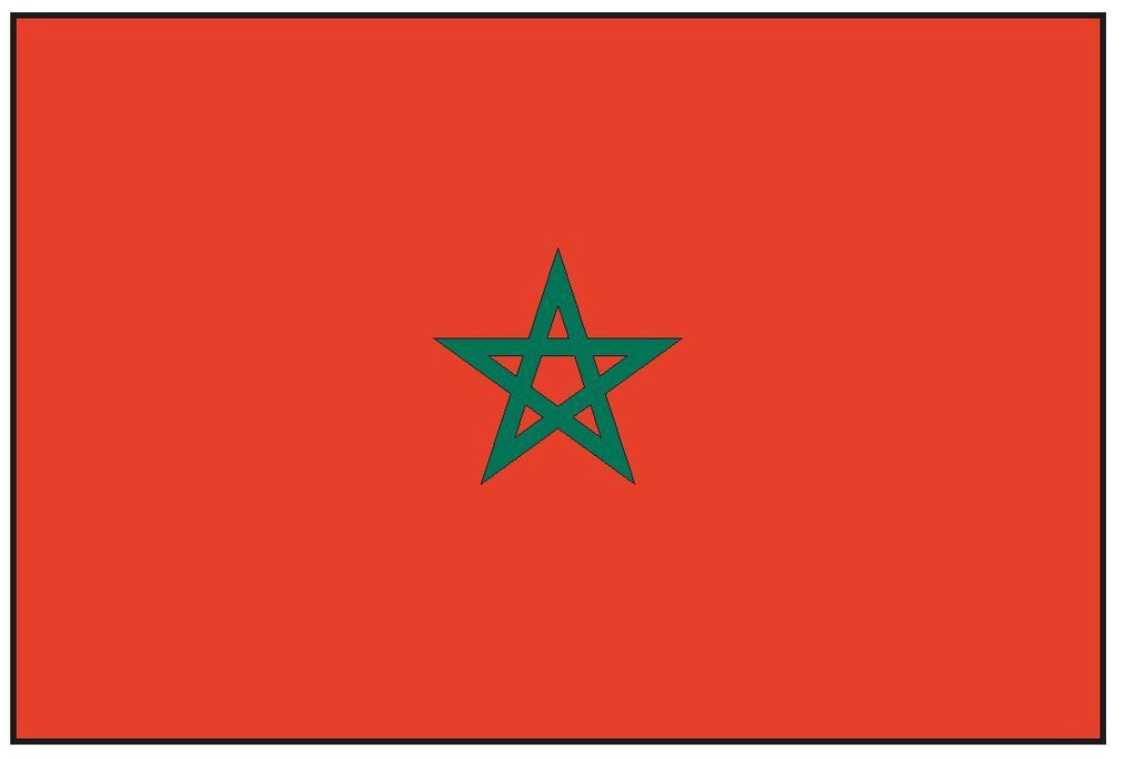 MOROCCO Vinyl International Flag DECAL Sticker MADE IN THE USA F321 - Winter Park Products