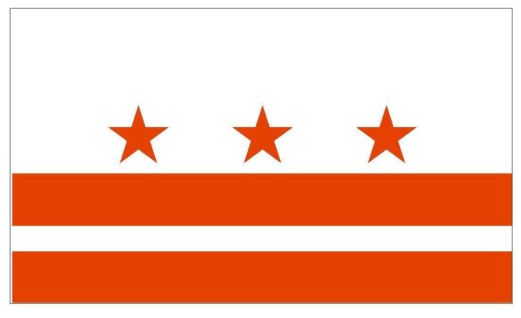 DISTRICT OF COLUMBIA WASHINGTON DC Vinyl Flag DECAL Sticker MADE IN USA F134 - Winter Park Products