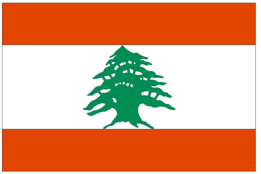 LEBANON Vinyl International Flag DECAL Sticker MADE IN THE USA F274 - Winter Park Products