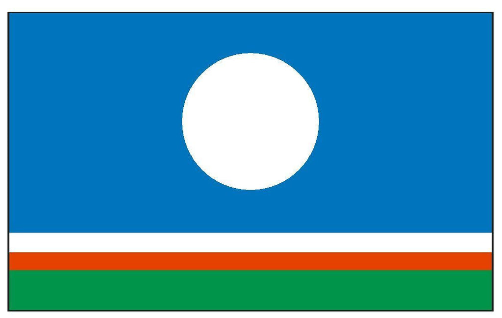 SAKHA REPUBLIC Vinyl International Flag DECAL Sticker MADE IN THE USA F435 - Winter Park Products