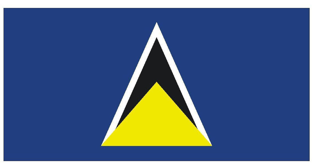 SAINT LUCIA Vinyl International Flag DECAL Sticker MADE IN THE USA F433 - Winter Park Products