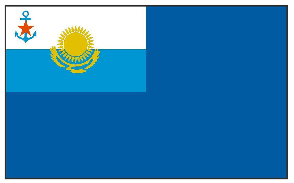 KAZAKHSTAN NAVY Vinyl International Flag DECAL Sticker MADE IN THE USA F256 - Winter Park Products