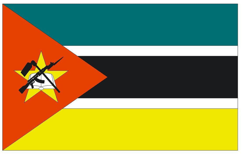 MOZAMBIQUE Vinyl International Flag DECAL Sticker MADE IN THE USA F322 - Winter Park Products