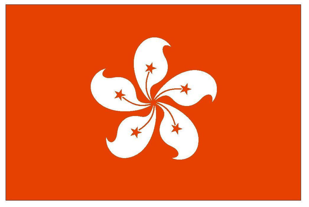HONG KONG Vinyl International Flag DECAL Sticker MADE IN THE USA F212 - Winter Park Products