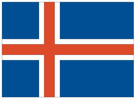 ICELAND Vinyl International Flag DECAL Sticker MADE IN THE USA F221 - Winter Park Products