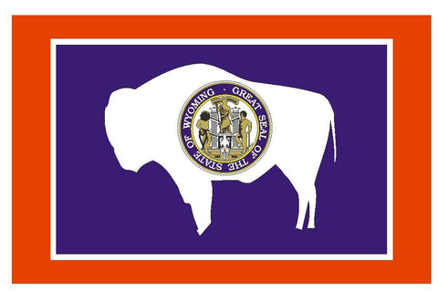 WYOMING Vinyl State Flag DECAL Sticker MADE IN THE USA F558 - Winter Park Products