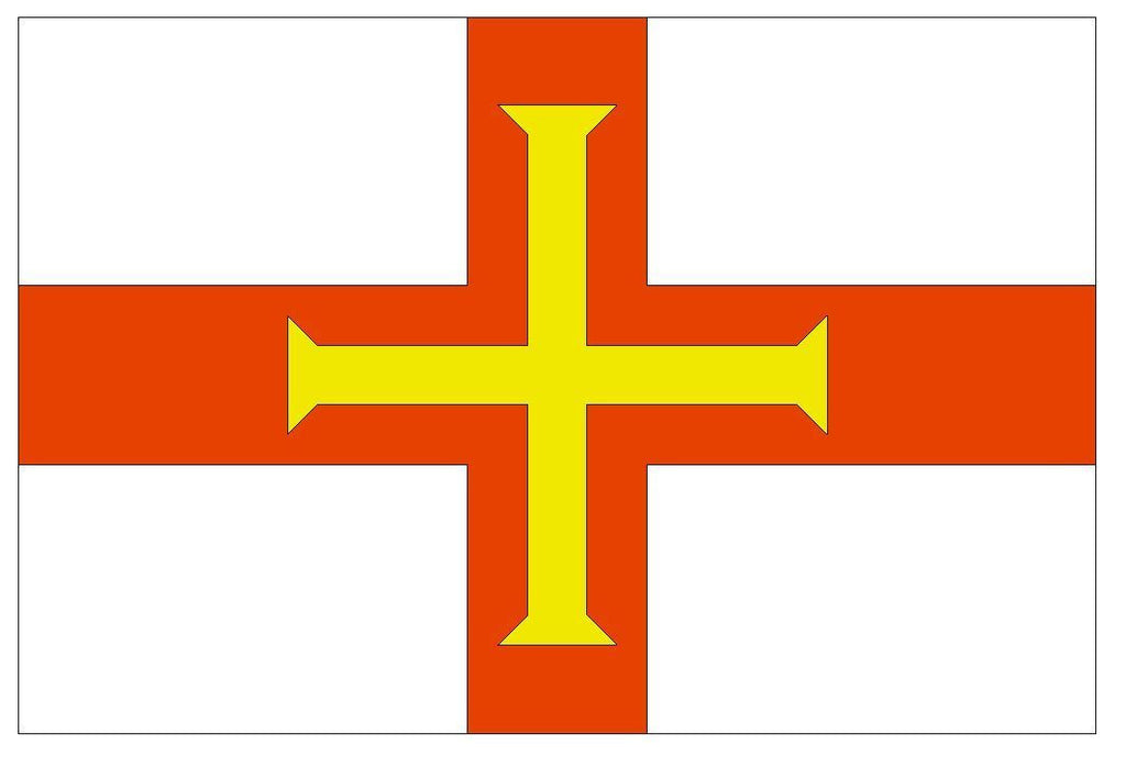 GUERNSEY Vinyl International Flag DECAL Sticker MADE IN THE USA F201 - Winter Park Products