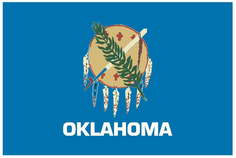 OKLAHOMA Vinyl State Flag DECAL Sticker MADE IN THE USA F370 - Winter Park Products