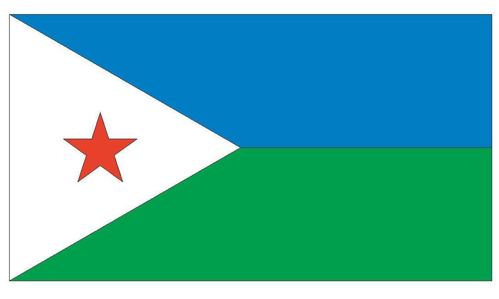 DJIBOUTI Vinyl International Flag DECAL Sticker MADE IN THE USA F136 - Winter Park Products