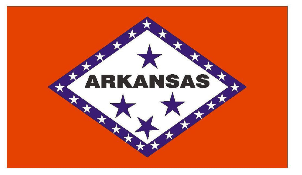 ARKANSAS State Flag Vinyl International Flag DECAL Sticker MADE IN USA F33 - Winter Park Products