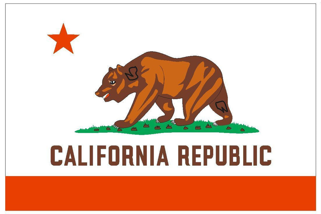 CALIFORNIA Flag Vinyl International Flag DECAL Sticker MADE IN USA F79 - Winter Park Products