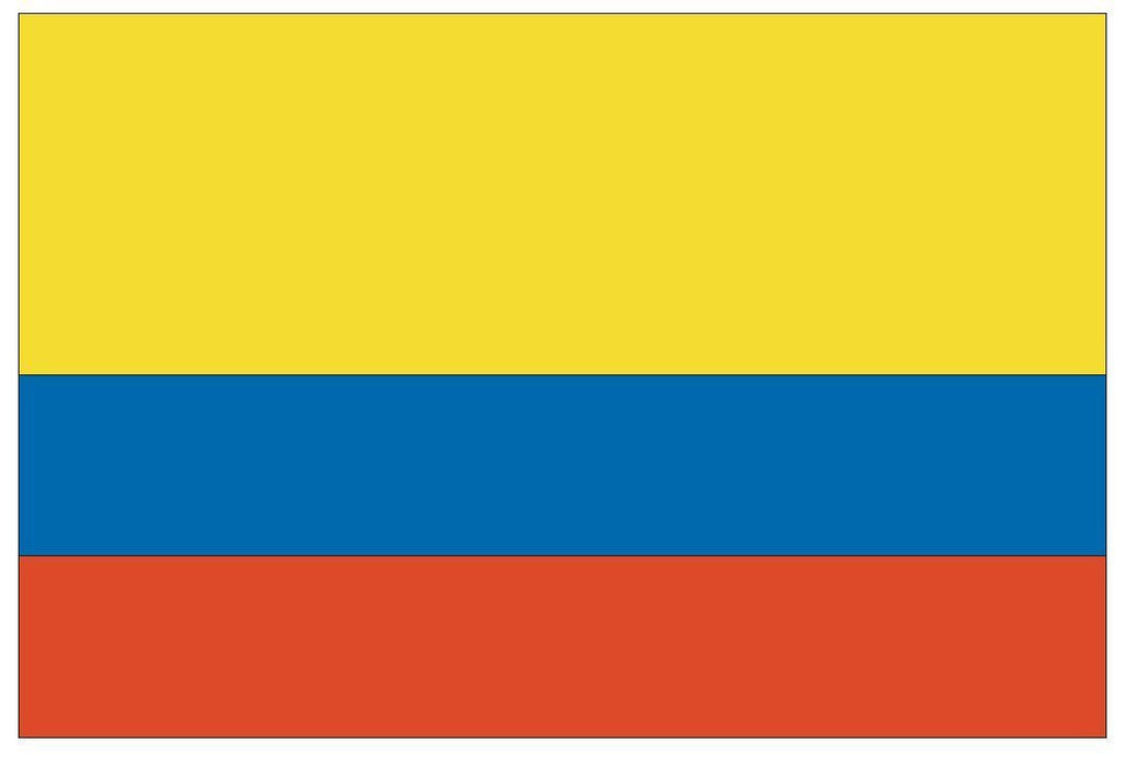 COLOMBIA Vinyl International Flag DECAL Sticker MADE IN THE USA F101 - Winter Park Products