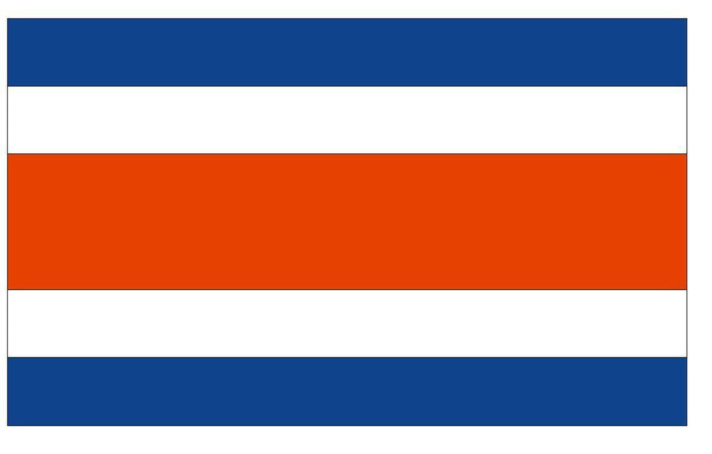 COSTA RICA Vinyl International Flag DECAL Sticker MADE IN THE USA F120 - Winter Park Products