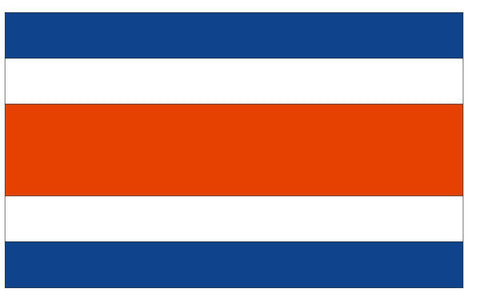 COSTA RICA Vinyl International Flag DECAL Sticker MADE IN THE USA F120 - Winter Park Products