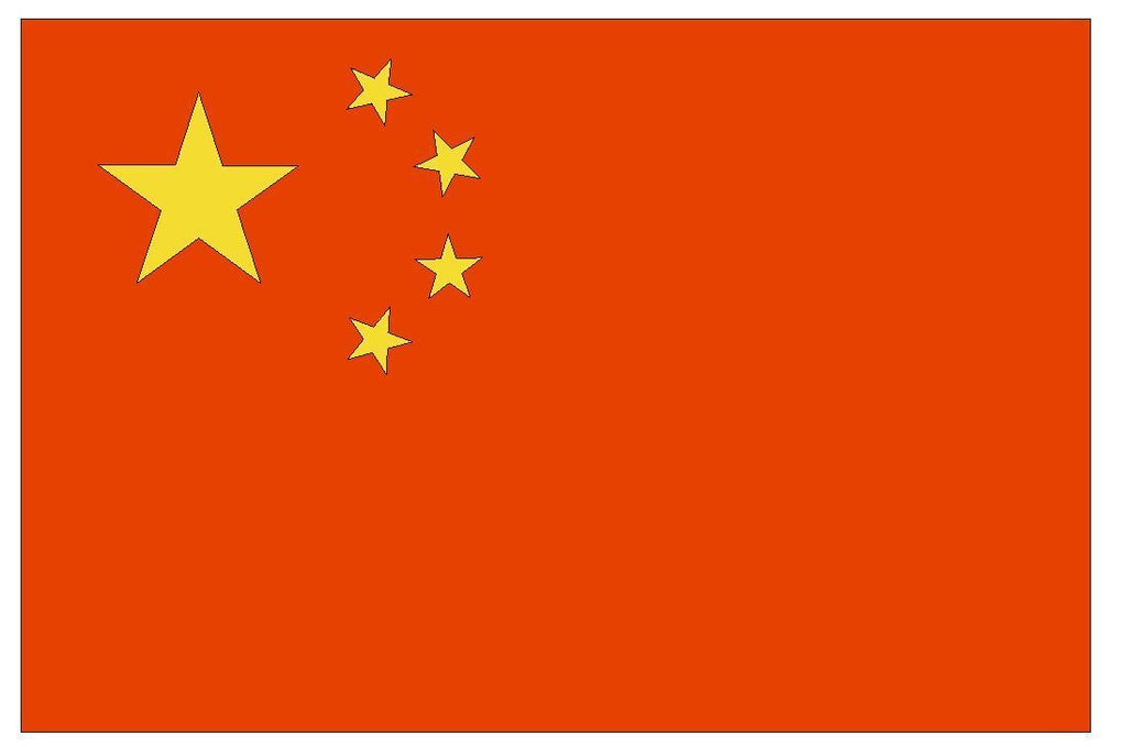CHINA Vinyl International Flag DECAL Sticker MADE IN USA F95 - Winter Park Products