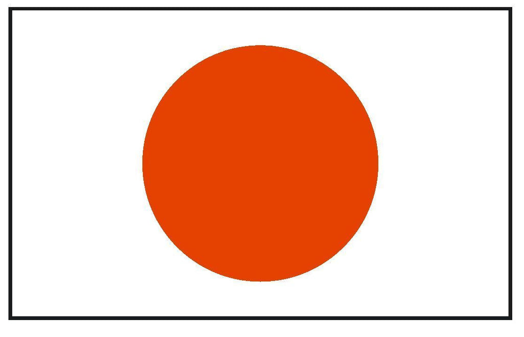 JAPAN Vinyl International Flag DECAL Sticker MADE IN THE USA F244 - Winter Park Products