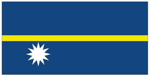 NAURU Vinyl International Flag DECAL Sticker MADE IN THE USA F334 - Winter Park Products