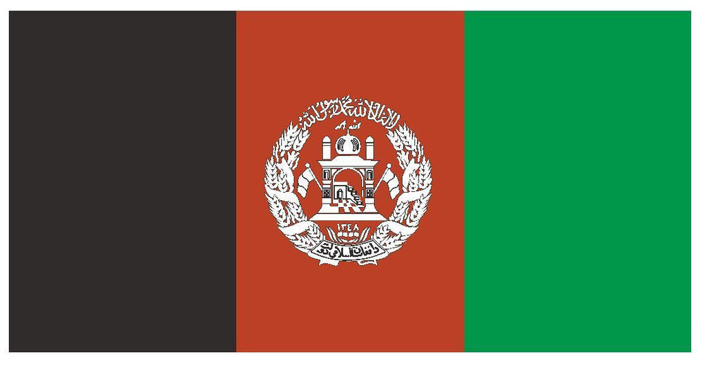 AFGHANISTAN Vinyl International Flag DECAL Sticker MADE IN USA F08 - Winter Park Products