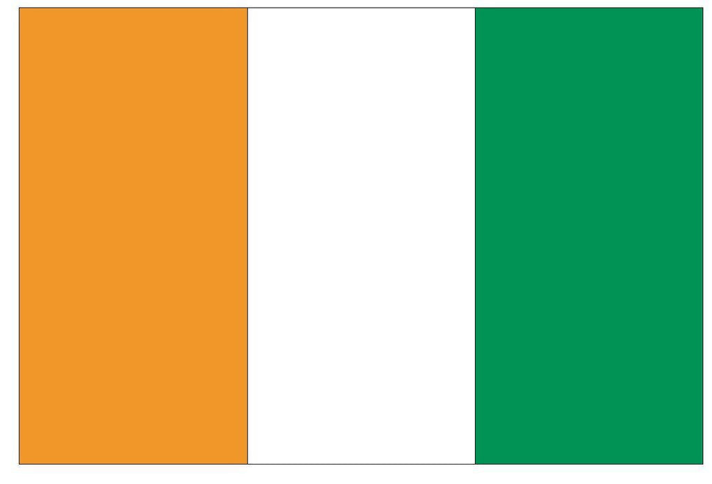 COTE D'IVOIRE IVORY COAST Vinyl International Flag DECAL Sticker MADE USA F121 - Winter Park Products