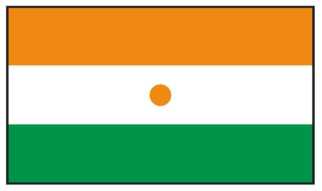 NIGER Vinyl International Flag DECAL Sticker MADE IN THE USA F351 - Winter Park Products