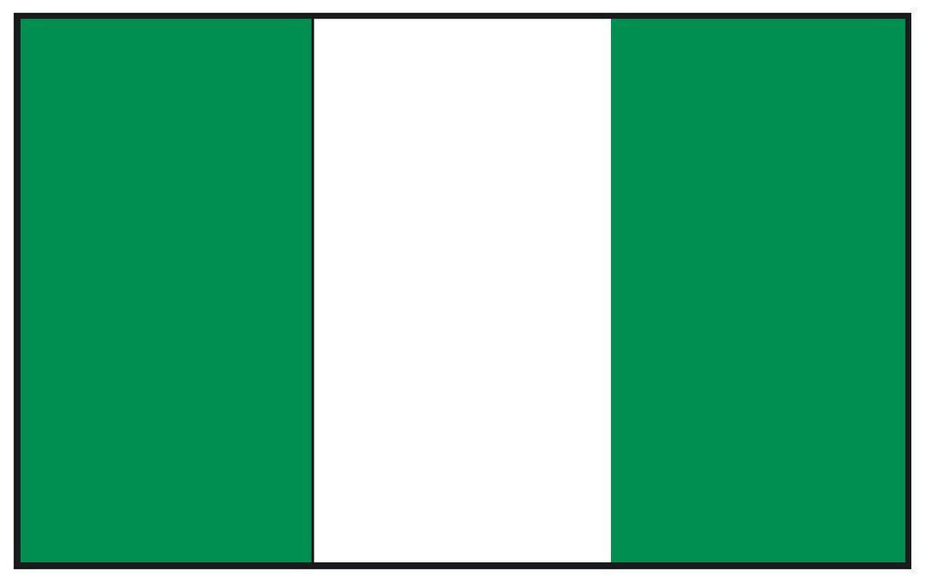 NIGERIA Vinyl International Flag DECAL Sticker MADE IN THE USA F352 - Winter Park Products