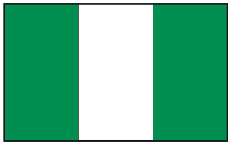 NIGERIA Vinyl International Flag DECAL Sticker MADE IN THE USA F352 - Winter Park Products