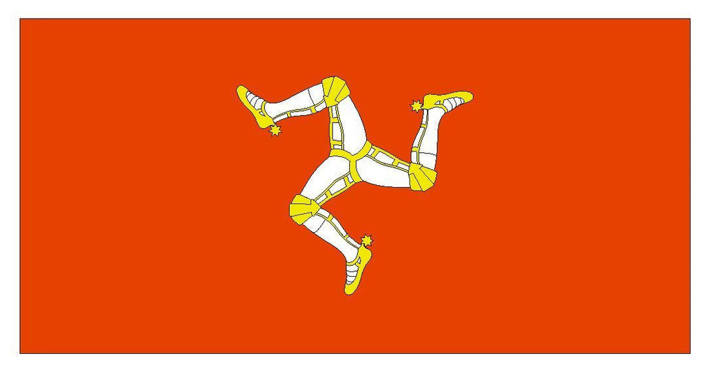 ISLE OF MAN Vinyl International Flag DECAL Sticker MADE IN THE USA F237 - Winter Park Products