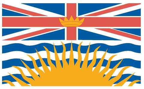 BRITISH COLUMBIA Flag Vinyl International Flag DECAL Sticker MADE IN USA F68 - Winter Park Products