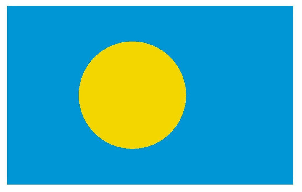 PALAU Vinyl International Flag DECAL Sticker MADE IN THE USA F382 - Winter Park Products