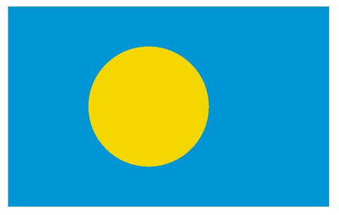 PALAU Vinyl International Flag DECAL Sticker MADE IN THE USA F382 - Winter Park Products