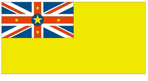 NIUE Vinyl International Flag DECAL Sticker MADE IN THE USA F353 - Winter Park Products