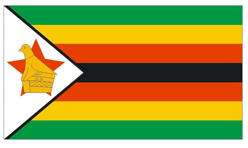 ZIMBABWE Vinyl International Flag DECAL Sticker MADE IN USA F572 - Winter Park Products