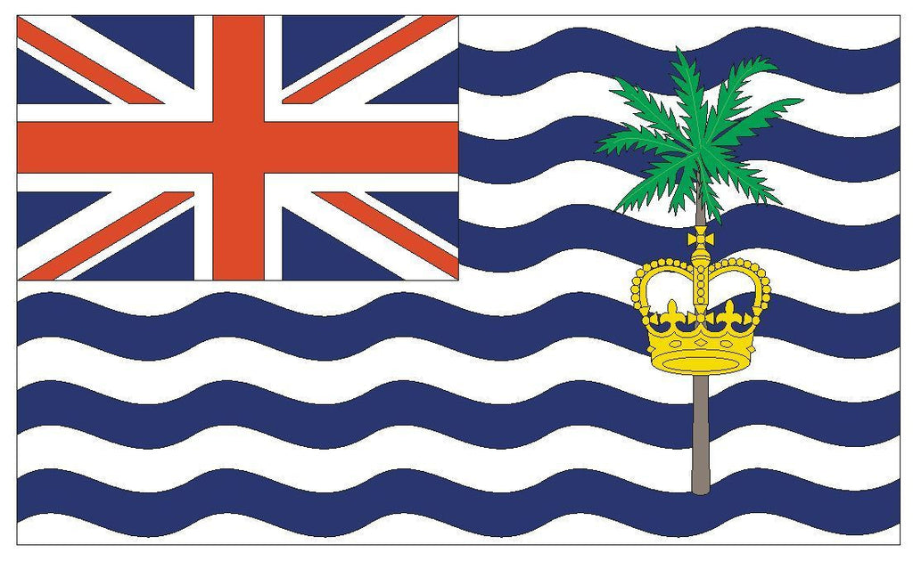 BRITISH INDIAN OCEAN Flag Vinyl International Flag DECAL Sticker MADE IN USA F69 - Winter Park Products