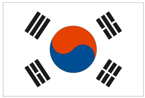 SOUTH KOREA Vinyl State Flag DECAL Sticker MADE IN THE USA F473 - Winter Park Products