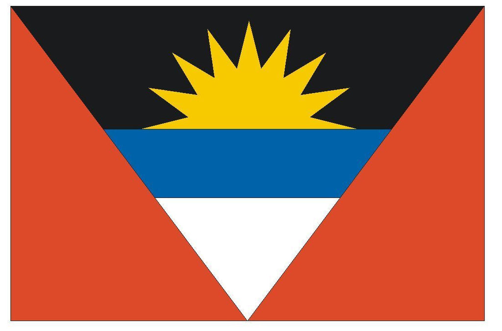 ANTIGUA AND BARBUDA Flag Vinyl International Flag DECAL Sticker MADE IN USA F29 - Winter Park Products
