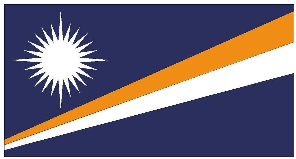 MARSHALL ISLANDS Vinyl International Flag DECAL Sticker MADE IN THE USA F303 - Winter Park Products