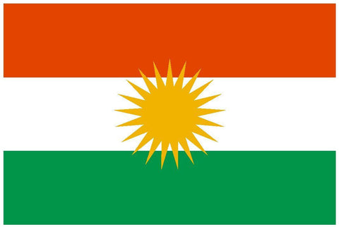 KURDISTAN Vinyl International Flag DECAL Sticker MADE IN THE USA F264 - Winter Park Products