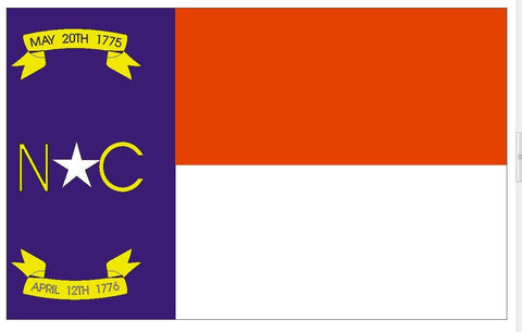 NORTH CAROLINA Vinyl State Flag DECAL Sticker USA MADE F356 - Winter Park Products