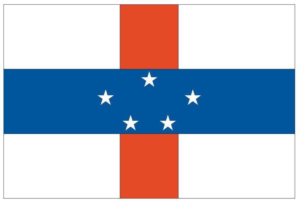 NETHERLANDS ANTILLES Vinyl International Flag DECAL Sticker MADE IN THE USA F339 - Winter Park Products