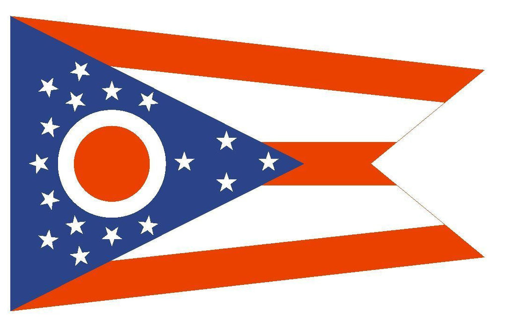 OHIO Vinyl State Flag DECAL Sticker MADE IN THE USA F369 - Winter Park Products
