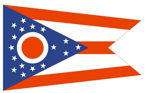 OHIO Vinyl State Flag DECAL Sticker MADE IN THE USA F369 - Winter Park Products