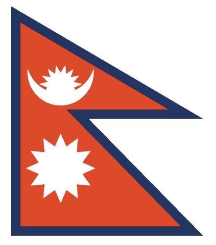 NEPAL Vinyl International Flag DECAL Sticker MADE IN THE USA F337 - Winter Park Products