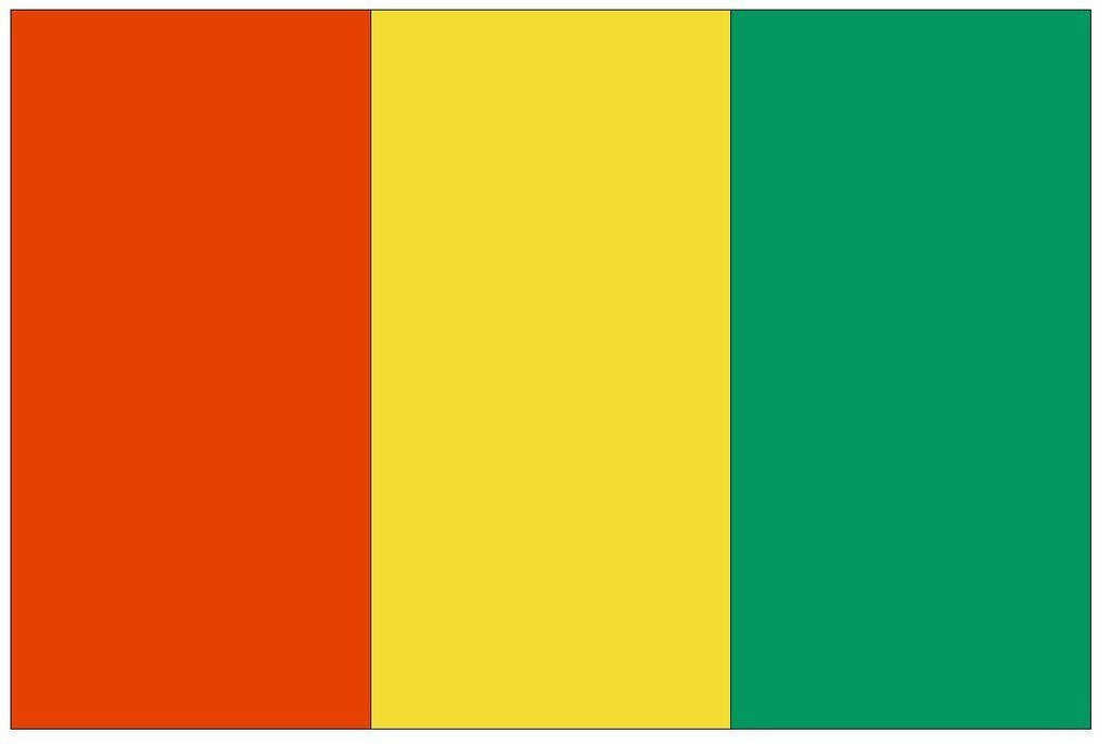 GUINEA Vinyl International Flag DECAL Sticker MADE IN THE USA F203 - Winter Park Products